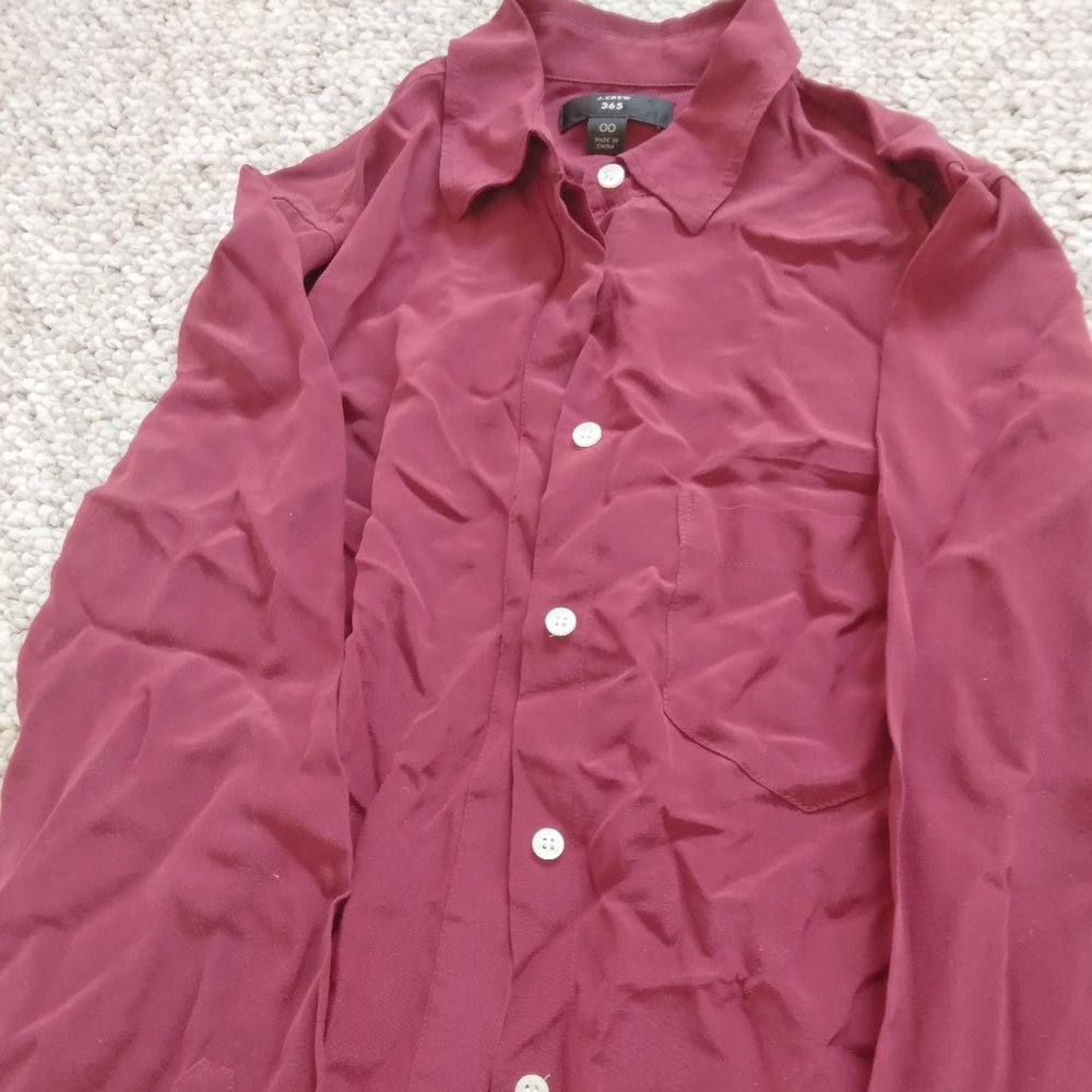 J. Crew silk blouse red xxs